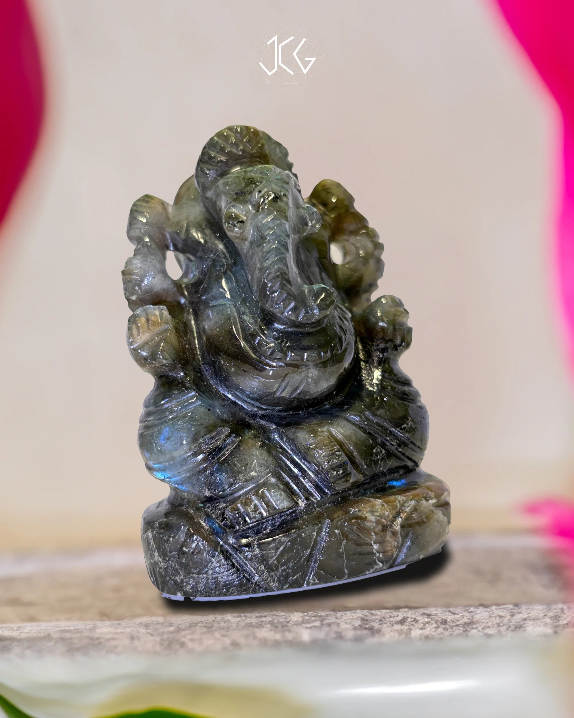 Labradorite Ganesha - Jaipur Crystal Gems